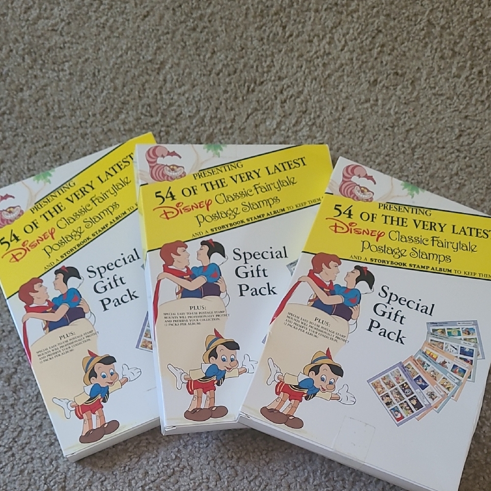 Disney Fairytale Postage Stamps Gift Pack-3 Sets